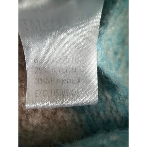 THML  Blue Pastel Color Block Pullover Knit Sweater Crewneck Women's Medium Cozy - Picture 5 of 7